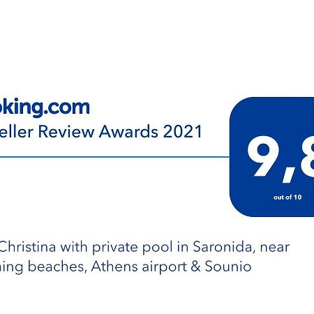 Villa Christina With Private Pool In Saronida, Near Stunning Beaches, Athens Airport & Sounio Exteriör bild