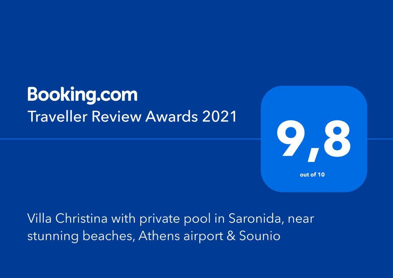 Villa Christina With Private Pool In Saronida, Near Stunning Beaches, Athens Airport & Sounio Exteriör bild